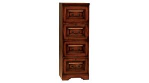 File Cabinets Vertical Wilshire Furniture 18" W x 22" D x 54"H  Solid Wood 4 Drawer Vertical File