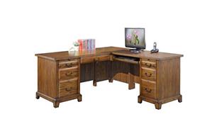 L Shaped Desks Wilshire Furniture 66in W L-Shaped Executive Desk