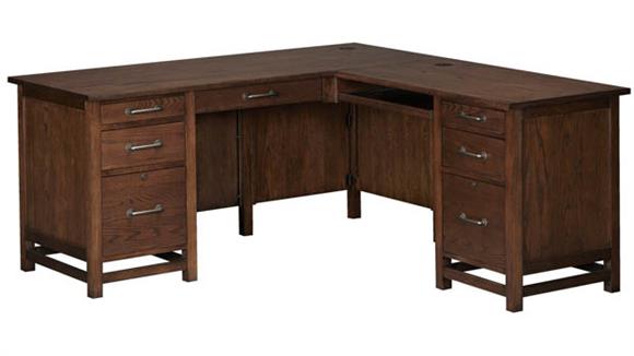68in W L-Shaped Executive Desk