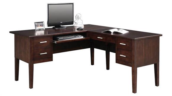 62in W L-Shaped Executive Desk