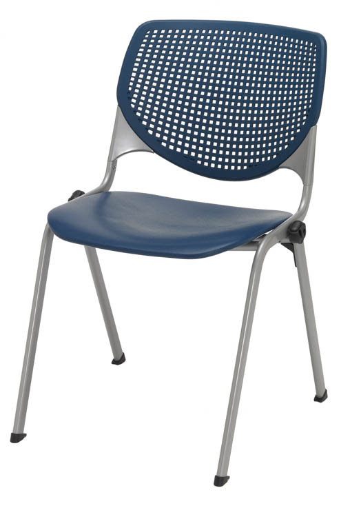 Poly Stack Chair with Perforated Back by KFI Seating