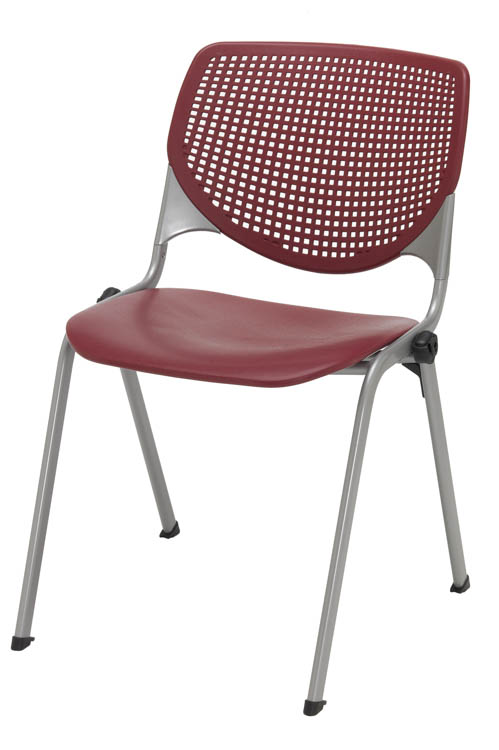 Poly Stack Chair with Perforated Back by KFI Seating