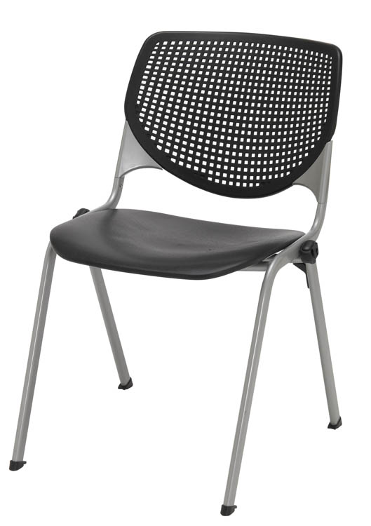 Poly Stack Chair with Perforated Back by KFI Seating