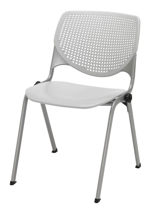 Poly Stack Chair with Perforated Back by KFI Seating