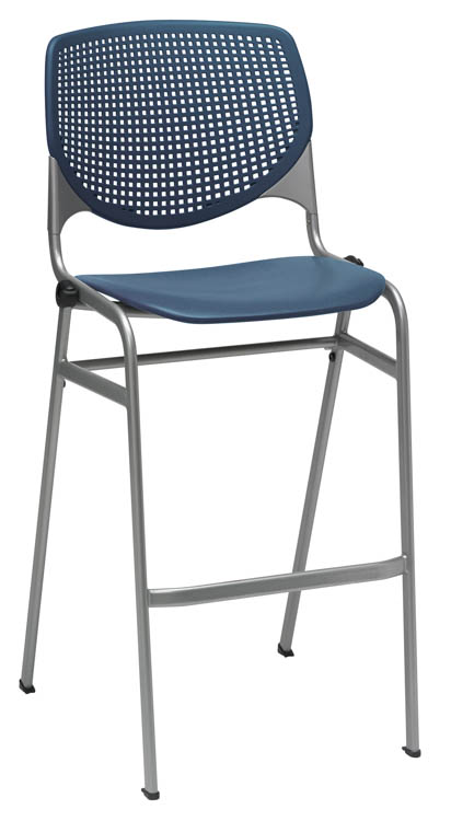 Poly Stack Chair with Perforated Back by KFI Seating