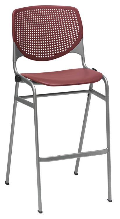 Poly Stack Chair with Perforated Back by KFI Seating