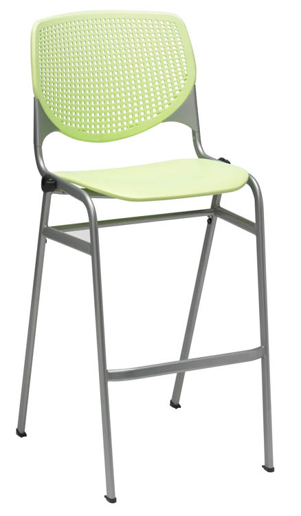 Poly Stack Chair with Perforated Back by KFI Seating