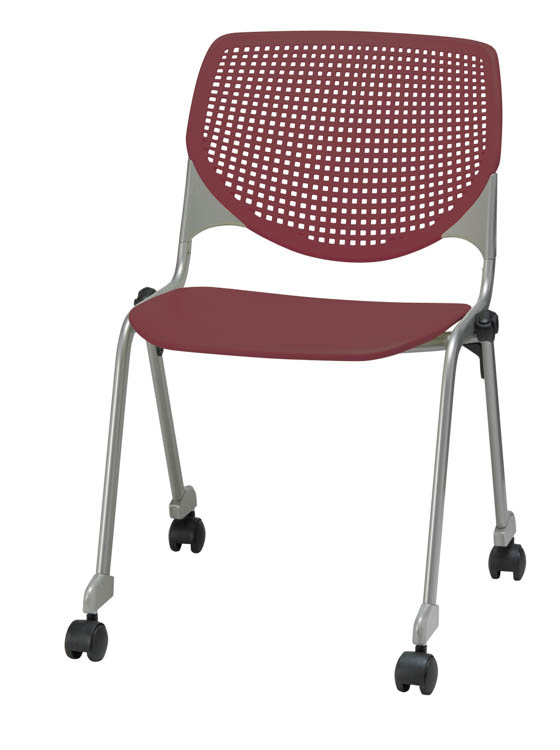 Poly Stack Chair with Perforated Back by KFI Seating