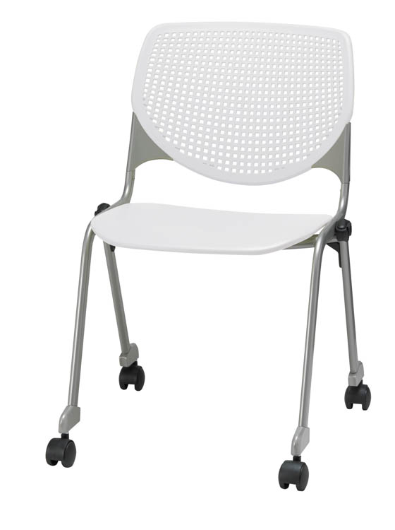 Poly Stack Chair with Perforated Back by KFI Seating