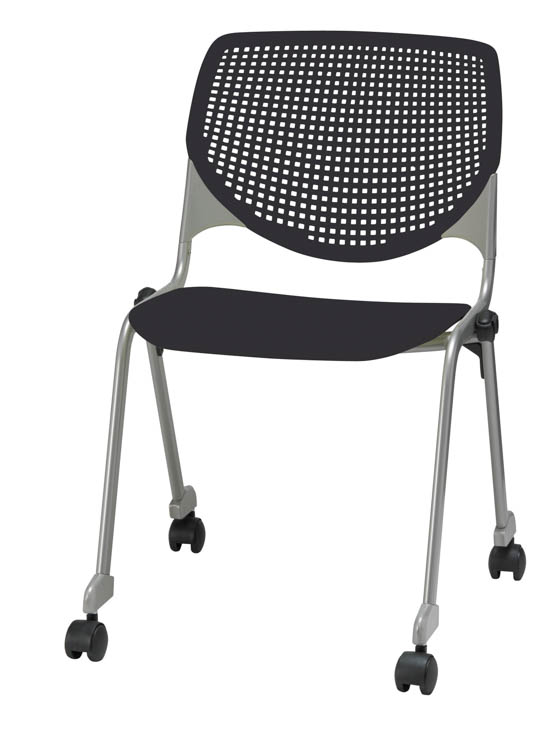 Poly Stack Chair with Perforated Back by KFI Seating