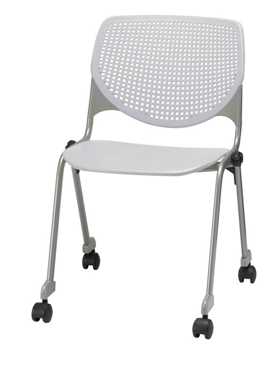 Poly Stack Chair with Perforated Back by KFI Seating