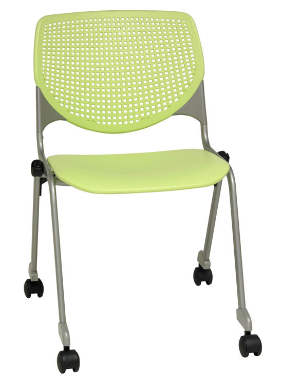 Poly Stack Chair with Perforated Back by KFI Seating