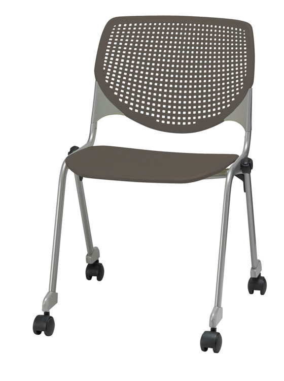 Poly Stack Chair with Perforated Back by KFI Seating
