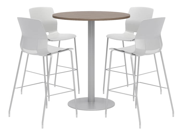 36in Round Bistro Table with 4 Stools by KFI Seating