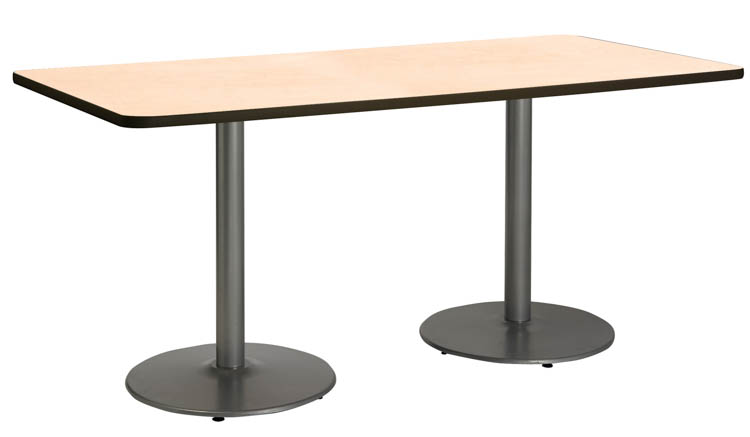 6ft x 30in Pedestal Table by KFI Seating