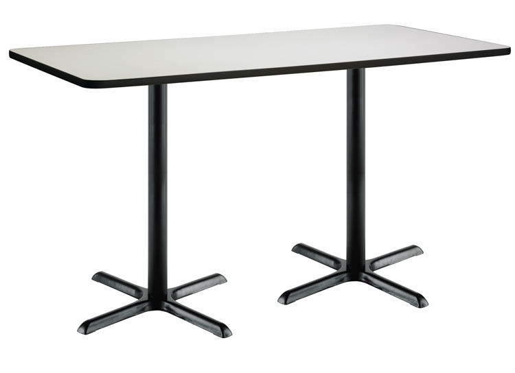 6ft D x 30in W x 42in H Pedestal Table by KFI Seating