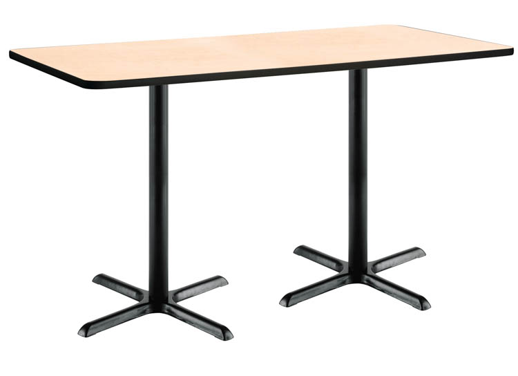 6ft D x 30in W x 42in H Pedestal Table by KFI Seating