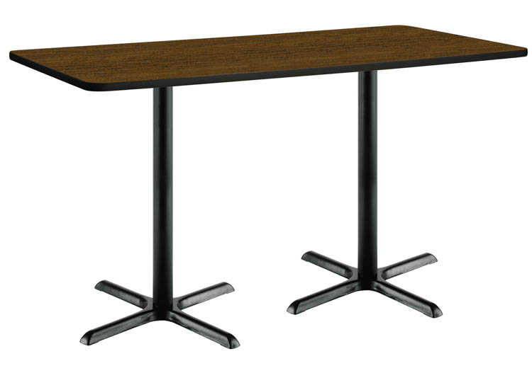 6ft D x 30in W x 42in H Pedestal Table by KFI Seating