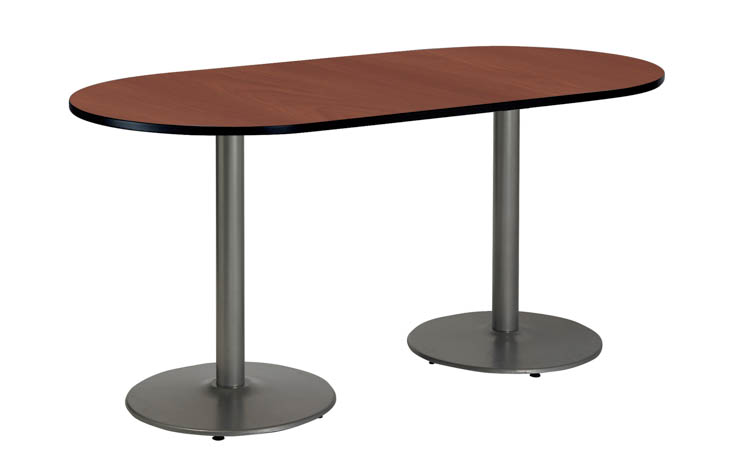 6ft x 30in RaceTrack Pedestal Table by KFI Seating