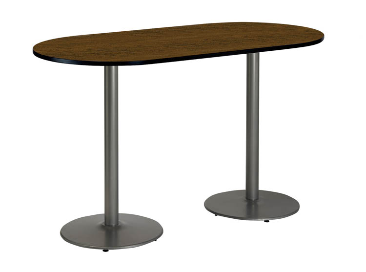 6ft x 30in RaceTrack Pedestal Table by KFI Seating