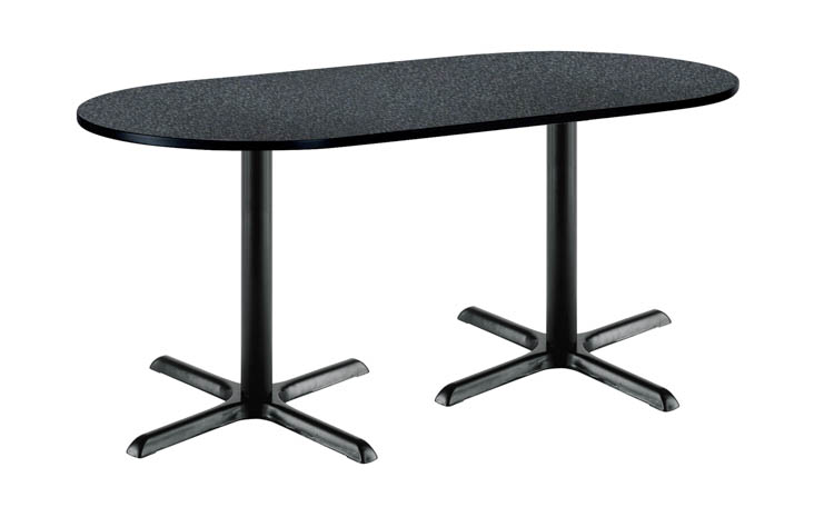 6ft x 30in RaceTrack Pedestal Table by KFI Seating