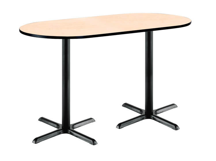 6ft x 30in RaceTrack Pedestal Table by KFI Seating