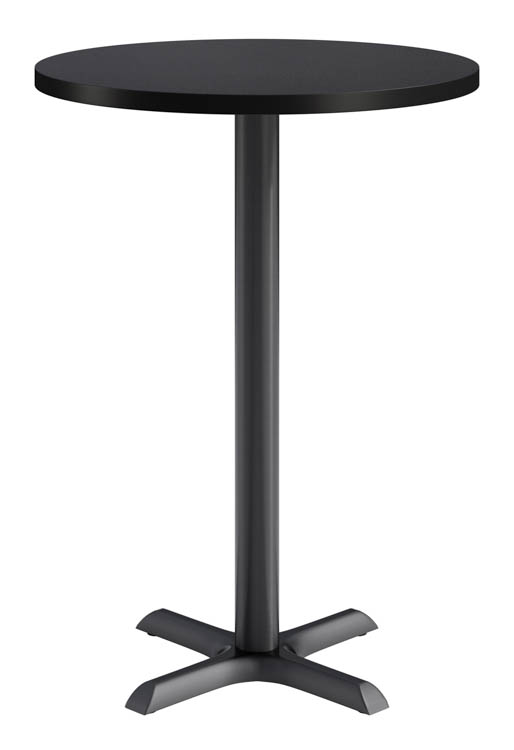 30in Round, Bar Height, Pedestal Table by KFI Seating
