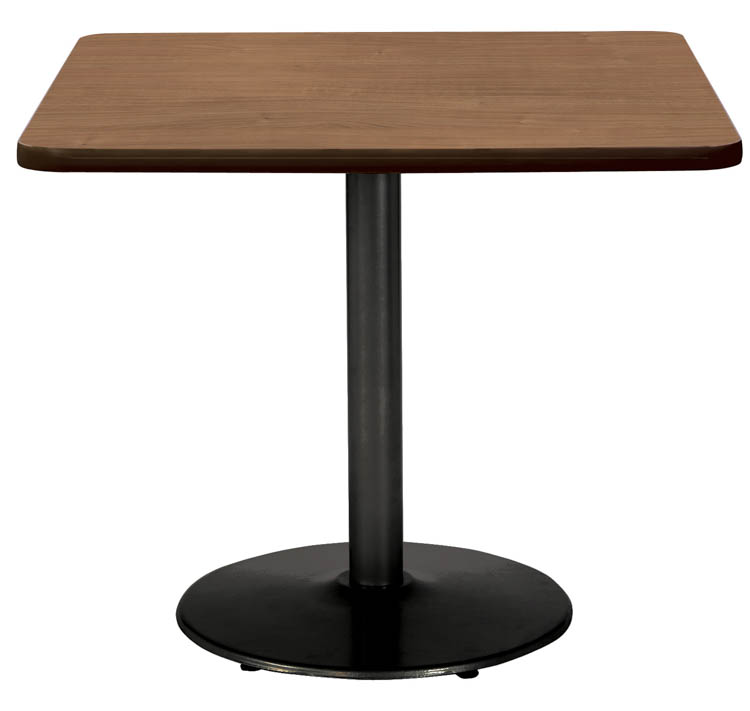 36in H x 30in W x 30in D Square Breakroom Table, Round Base by KFI Seating
