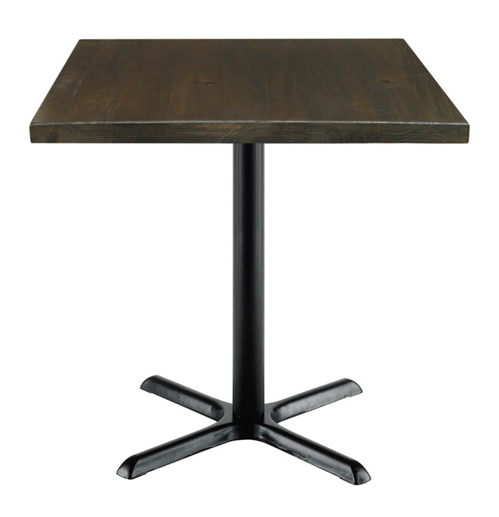 30in Square Vintage Wood Top Table by KFI Seating