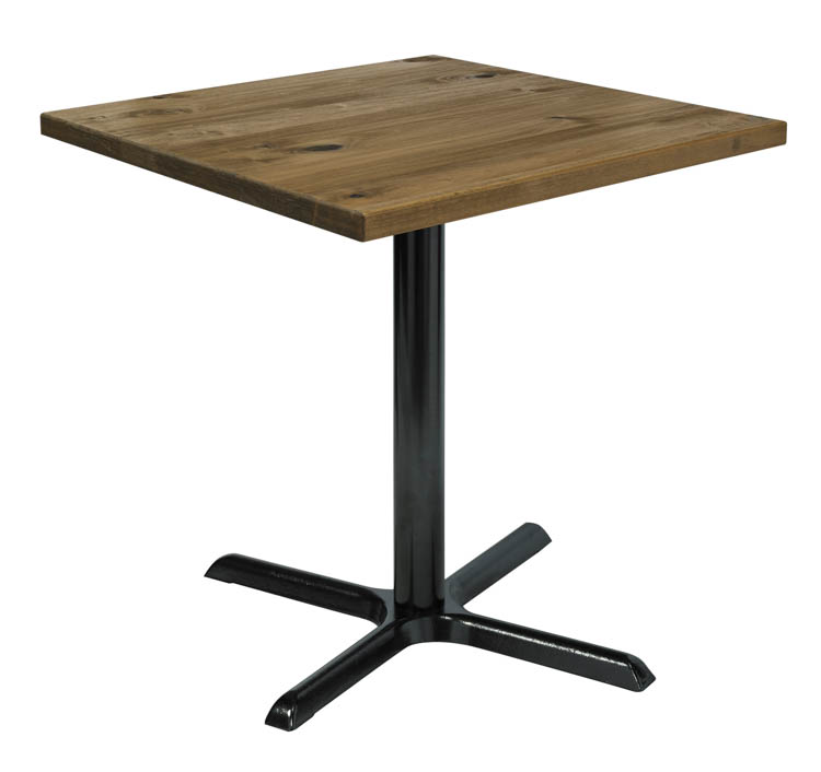 30" Square Vintage Wood Top Table by KFI Seating