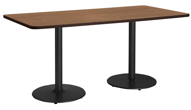 6ft W x 36in D x 36in H Conference Table,  Round Base by KFI Seating