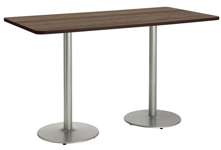 6ft W x 36in H x 36in D Conference Table, Round Base by KFI Seating