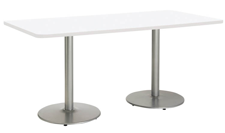 6ft W x 36in H x 36in D Conference Table, Round Base by KFI Seating