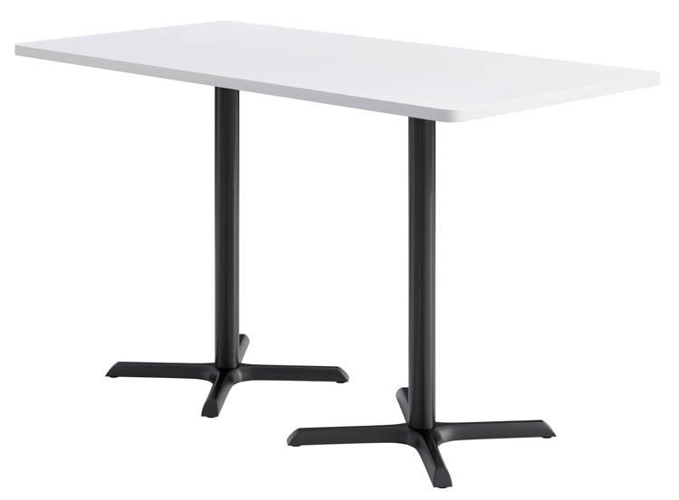 36in x 72in Rectangle, Bar Height, Pedestal Table by KFI Seating