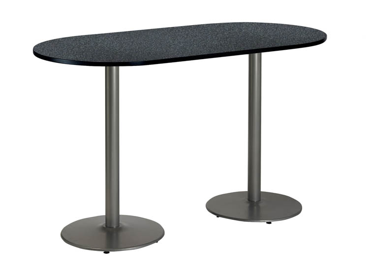 6ft x 36in RaceTrack Pedestal Table by KFI Seating