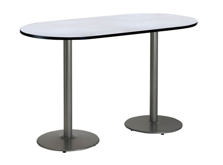 6ft x 36in RaceTrack Pedestal Table by KFI Seating