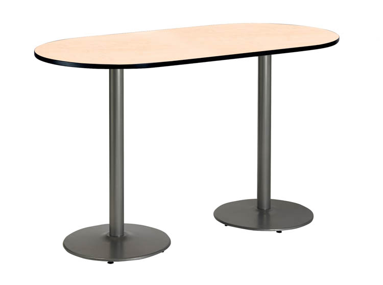 6ft x 36in RaceTrack Pedestal Table by KFI Seating