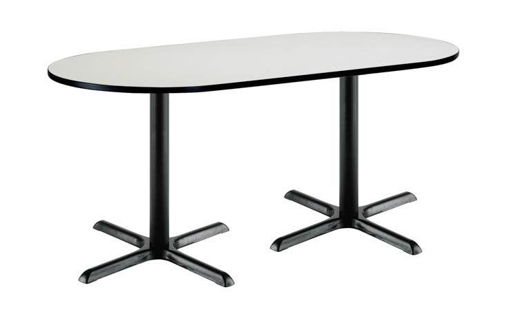 6ft x 36in RaceTrack Pedestal Table by KFI Seating