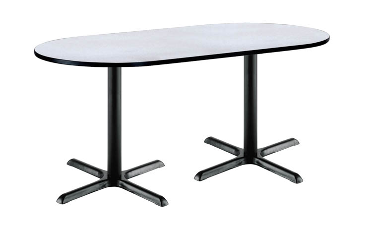 6ft x 36in RaceTrack Pedestal Table by KFI Seating