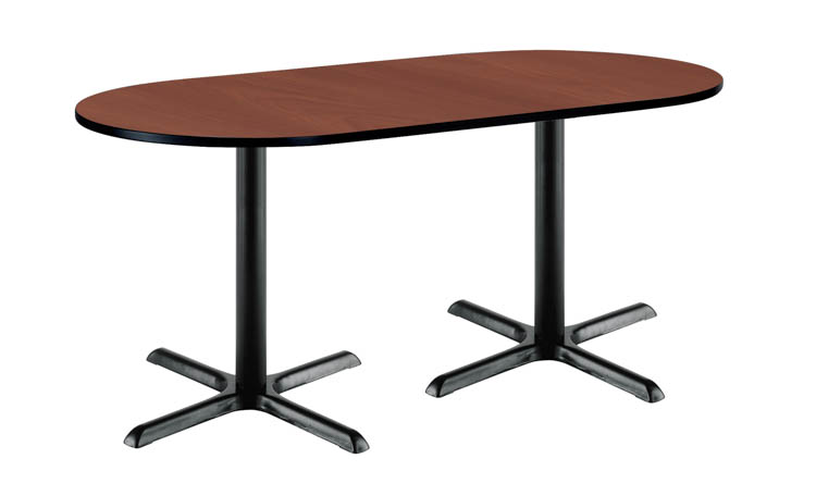 6ft x 36in RaceTrack Pedestal Table by KFI Seating