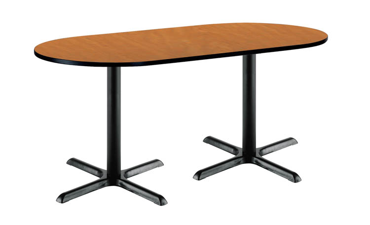 6ft x 36in RaceTrack Pedestal Table by KFI Seating