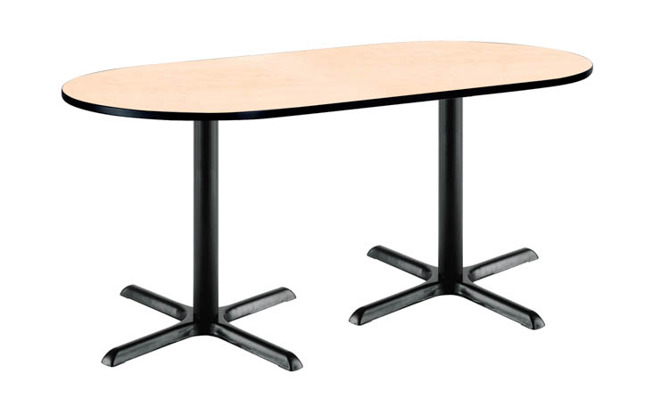 6ft x 36in RaceTrack Pedestal Table by KFI Seating