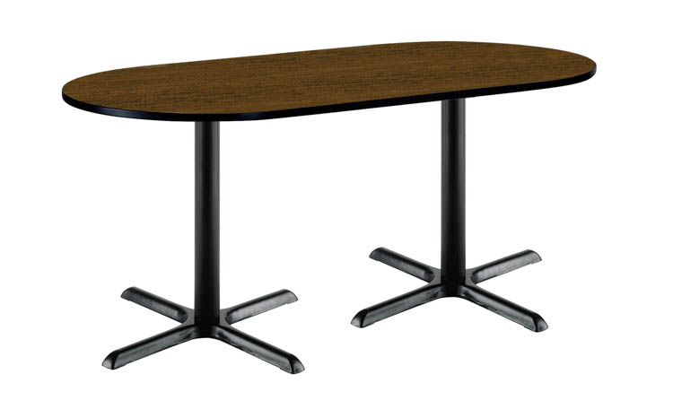 6ft x 36in RaceTrack Pedestal Table by KFI Seating