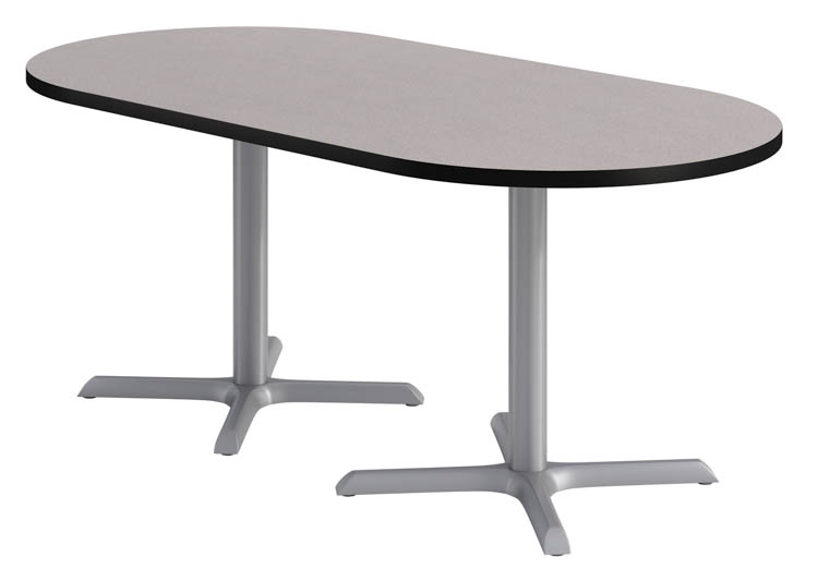 36in x 72in Racetrack Pedestal Table by KFI Seating