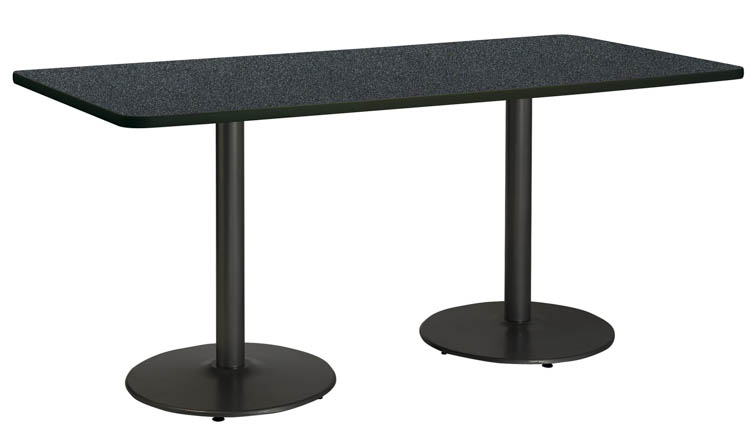 8ft W x 36in H x 36in D Conference Table, Round Base by KFI Seating