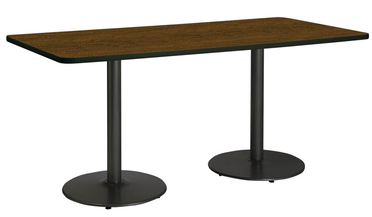 8ft W x 36in H x 36in D Conference Table, Round Base by KFI Seating
