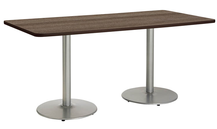 8ft W x 36in H x 36in D Conference Table, Round Base by KFI Seating