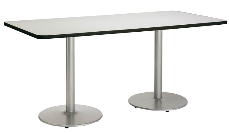 8ft W x 36in H x 36in D Conference Table, Round Base by KFI Seating