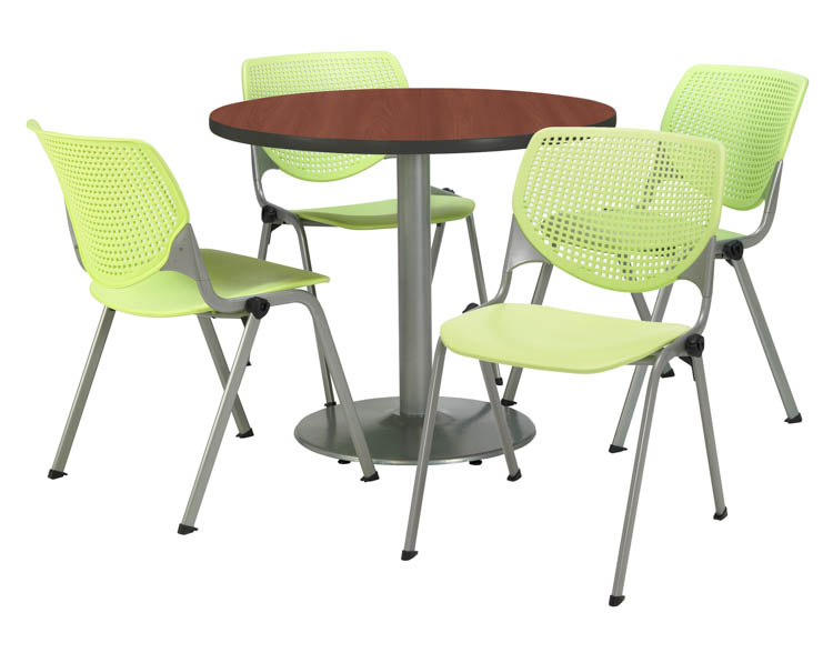Cafeteria Table with 4 Chairs by KFI Seating