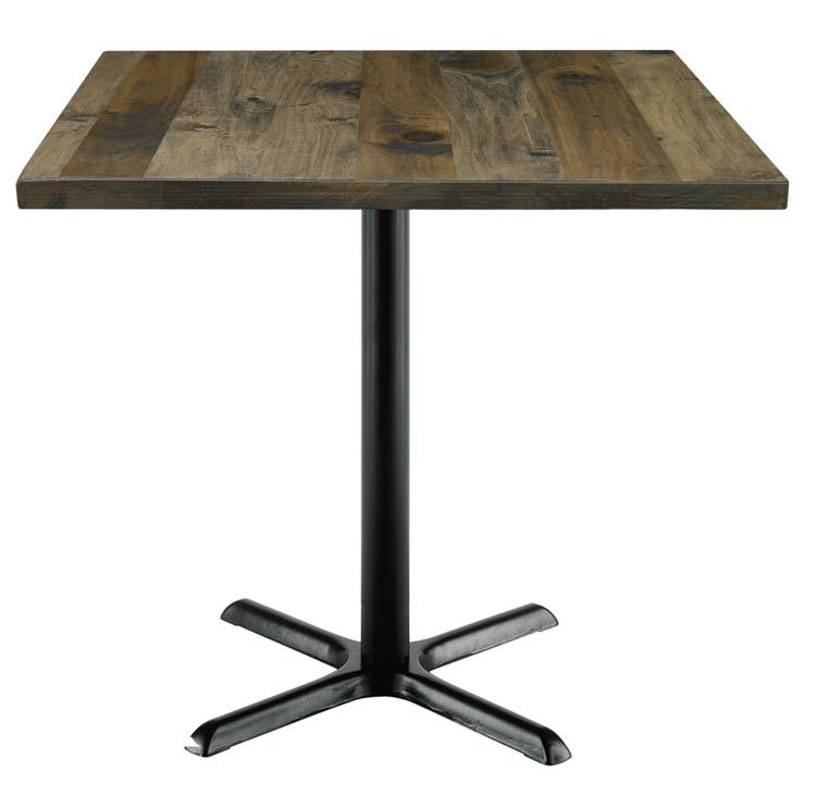36in Square Vintage Wood Counter Table by KFI Seating